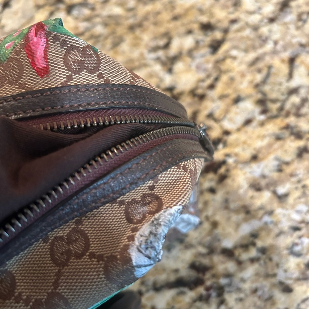 Gucci Brown GG Canvas Floral Print - Picture 5 of 16